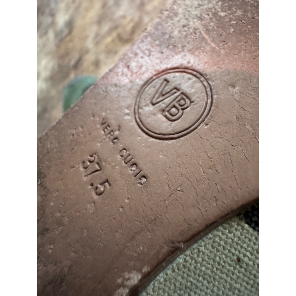 Veronica Beard Loafers 37.5 Green Camo Canvas Pointed Toe Flat Utility Preppy‎ - Picture 5 of 7